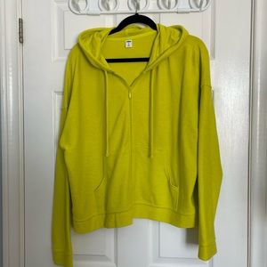 Old Navy Chartreuse Zip Up